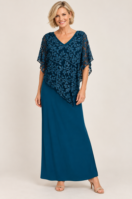 Frank Lyman Teal Gown