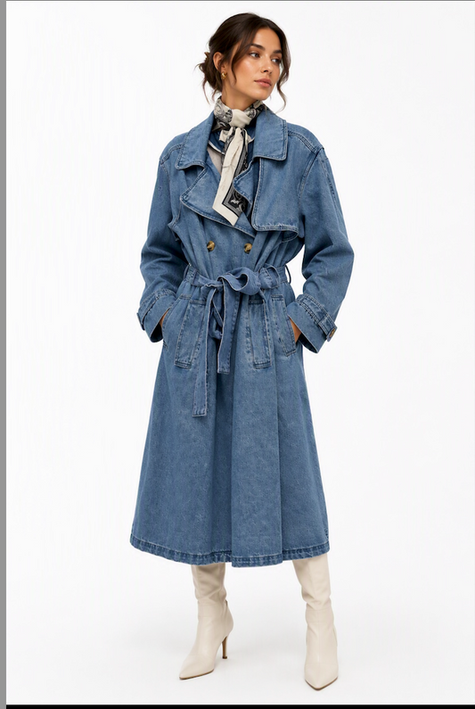 Denim Trench Coat