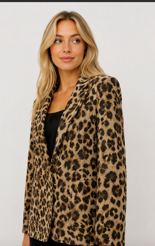 Karen Kane Leopard Print Jacket