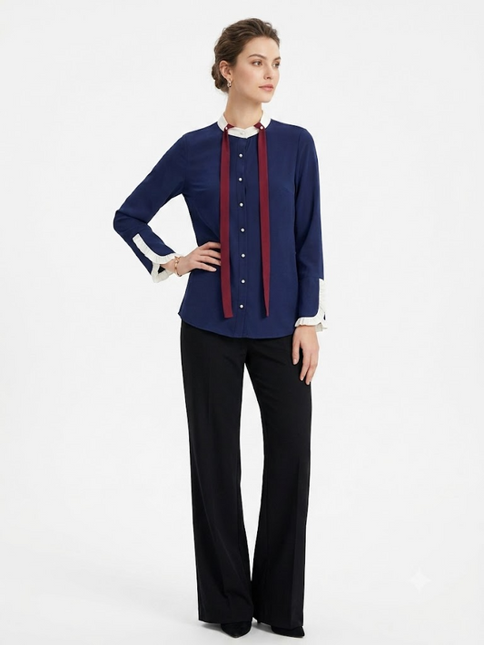 Garcia Navy Blouse