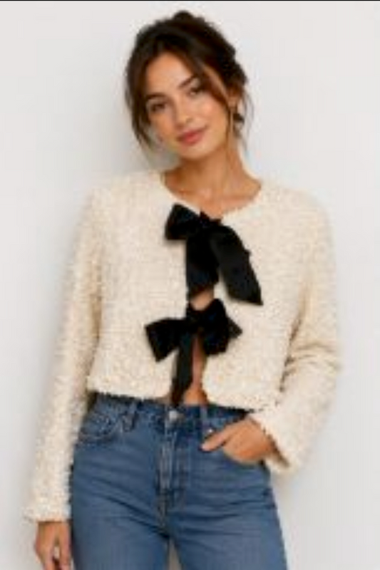 Sequin Ivory Cardigan